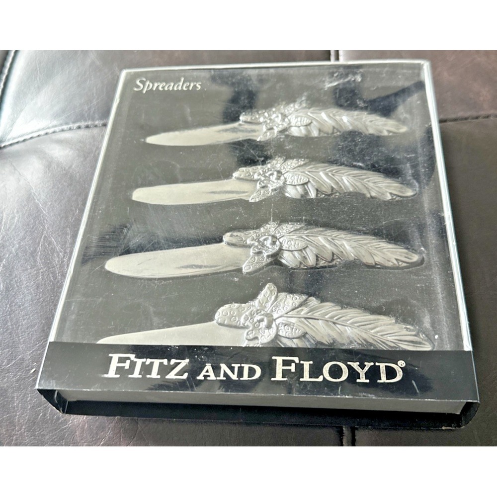 Fitz and Floyd Rain Forest Serengeti Spreaders Metal Serveware Tropical Party